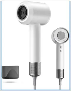 未使用品 ドライヤー 大風量 速乾 1300W マイナスイオン 軽量 ホワイト