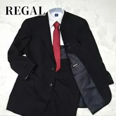 美品✨REGAL メンズスーツセットアップ E9 ネイビーストライプ 希少サイズのサムネイル