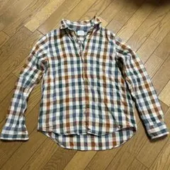 coen チェック柄 長袖シャツ L