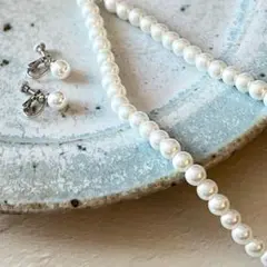 パールネックレスイヤリングセット8mm 卒園式 卒業式 入園式 入学式 冠婚葬祭