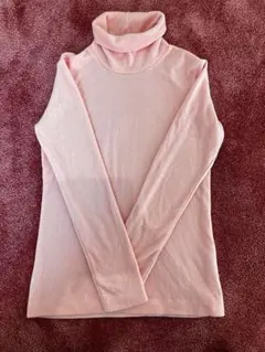 UNIQLO 裏起毛　ピンク タートルネック Mサイズ