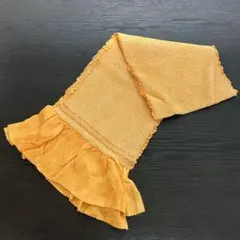 正絹　絞り 帯揚げ　オレンジ色