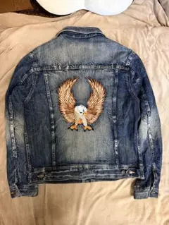 SAN DIEGO USA ワシ 鷲刺繍 Gジャン デニムジャケット ライダースのサムネイル
