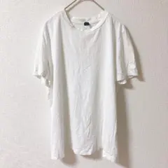 ヴェロモーダ クルーネック半袖Tシャツ 無地 Mサイズ 白 コットン デイリー