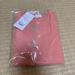 新品未開封　100サイズ　くま　ピンク 長袖カーディガン