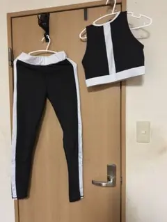 スポーツウェアセット ブラック/ホワイトS