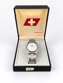 SWISS ARMY dhc+ クォーツ 腕時計 白文字盤 デイト箱付き 不動品