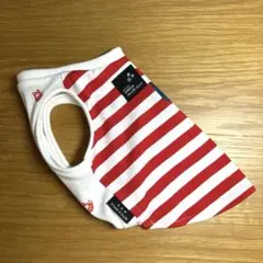 犬服　ハンドメイド　赤　ボーダー　春夏　ランニング　男の子　女の子　（アヒル）のサムネイル
