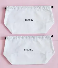 CHANEL 巾着袋　シャネル ポーチ　ノベルティ　小 2枚　　新品