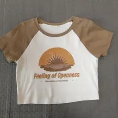 GU ラグランスリーブ Tシャツ M ベージュ
