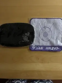 JRA WelcomeチャンスD賞マルチポーチ + サンスポタオルハンカチ