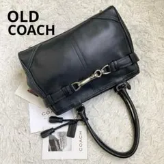 美品 vintage coach old mini boston 黒 ブラック