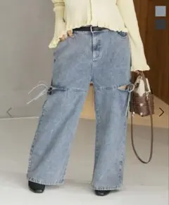CLETTE スリットリボンデニム 3Lのサムネイル