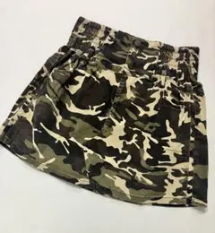 L&A レディース 迷彩柄 ミリタリー ハイウエスト 台形 ミニスカート Mのサムネイル