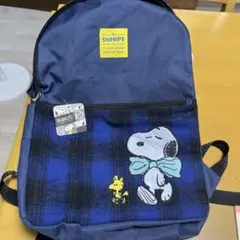 スヌーピー刺繍リュック ネイビー