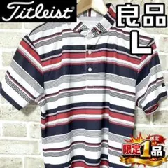 【早い者勝ち✨】タイトリスト メンズ 半袖 ポロシャツ Lサイズ 総柄 ボーダーのサムネイル