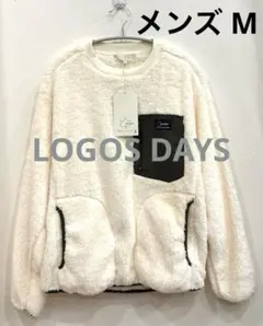 LOGOS　DAYS　アイボリー フリースアウター　Mサイズ　ふわふわ　あったか