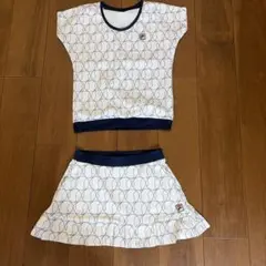 FILA テニスウェア セット Mサイズ ホワイト/ネイビー