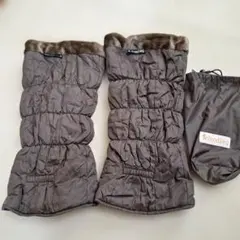 Poodleg ブラウン レッグウォーマー 収納袋付き