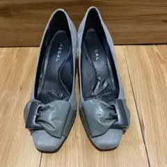 REGAL グレー リボン付き ハイヒール