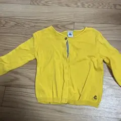 イエロー ニットカーディガン 24m/86cm