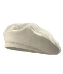 クリーム色 ウール ベレー帽