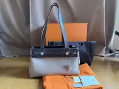 HERMES エルメス エールバッグカバスショルダーバッグ　グレイこげ茶中古のサムネイル