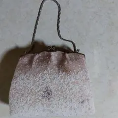 ビーズ装飾 クラッチバッグ ベージュ