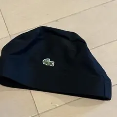 ラコステ　LACOSTE 黒　スイミング　ブラック　キャップ フリーサイズ