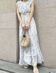 【美品】snidel Sustainableプリーツフリルワンピース S
