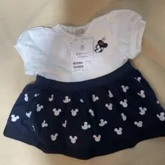 新品タグ付　petit main ミニーマウス チュニック　ネイビー　90センチ