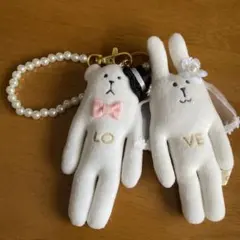 うさぎとくまのぬいぐるみキーホルダー