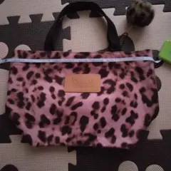 ヒョウ柄ピンクトートバッグ