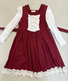 Favorite ワインレッド 赤ずきんちゃんワンピース