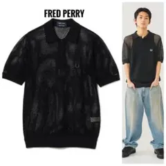 未使用BEAMS 【別注】FRED PERRY / オープンニットポロシャツ