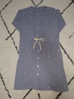 Cottoli ハートドット柄 長袖マタニティパジャマ M-L