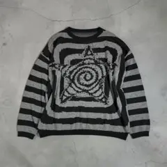 00s archive スター ボーダー ニット Y2K 平成 星柄 希少