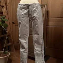 GAP グレー ストライプ カジュアルパンツ