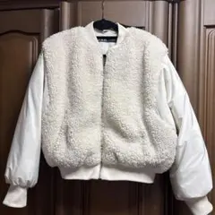 ZARA ボア生地ボンバージャケット ma1 ダウンジャケットXS