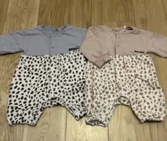 双子ロンパース2枚セット　西松屋　60-70センチ