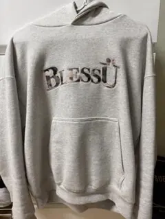 BlessU グレー フード付きパーカー