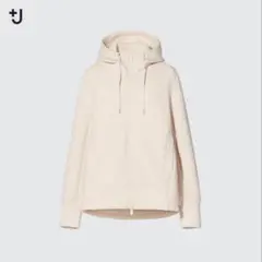 UNIQLO+J ユニクロ ドライスウェットフルジップパーカー アイボリー S