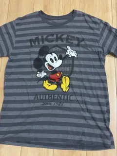 USA 古着Lサイズミッキーマウス ストライプTシャツ