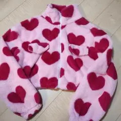 ハート柄フリースジャケット