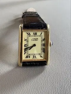 カルティエ 時計 SM 手巻き 黒文字盤 オニキス ブラック 稼働 70‘s カルティエ 時計 SM 手巻き 黒文字盤 オニキス ブラック 稼働 70's