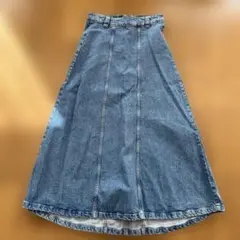 ZARA デニム フレアロングスカート