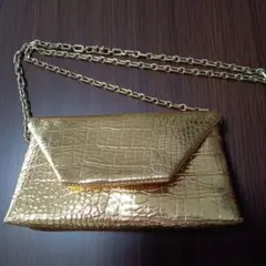 ZARA ゴールド クラッチバッグ