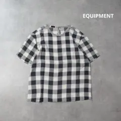 EQUIPMENT / シルク Tシャツ チェック柄 トップス ブラウス 絹のサムネイル