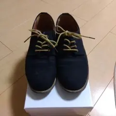 黒いキャンバスレースアップシューズ　Dcoiiection