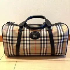 希少　Burberry チェック柄 ボストンバッグ